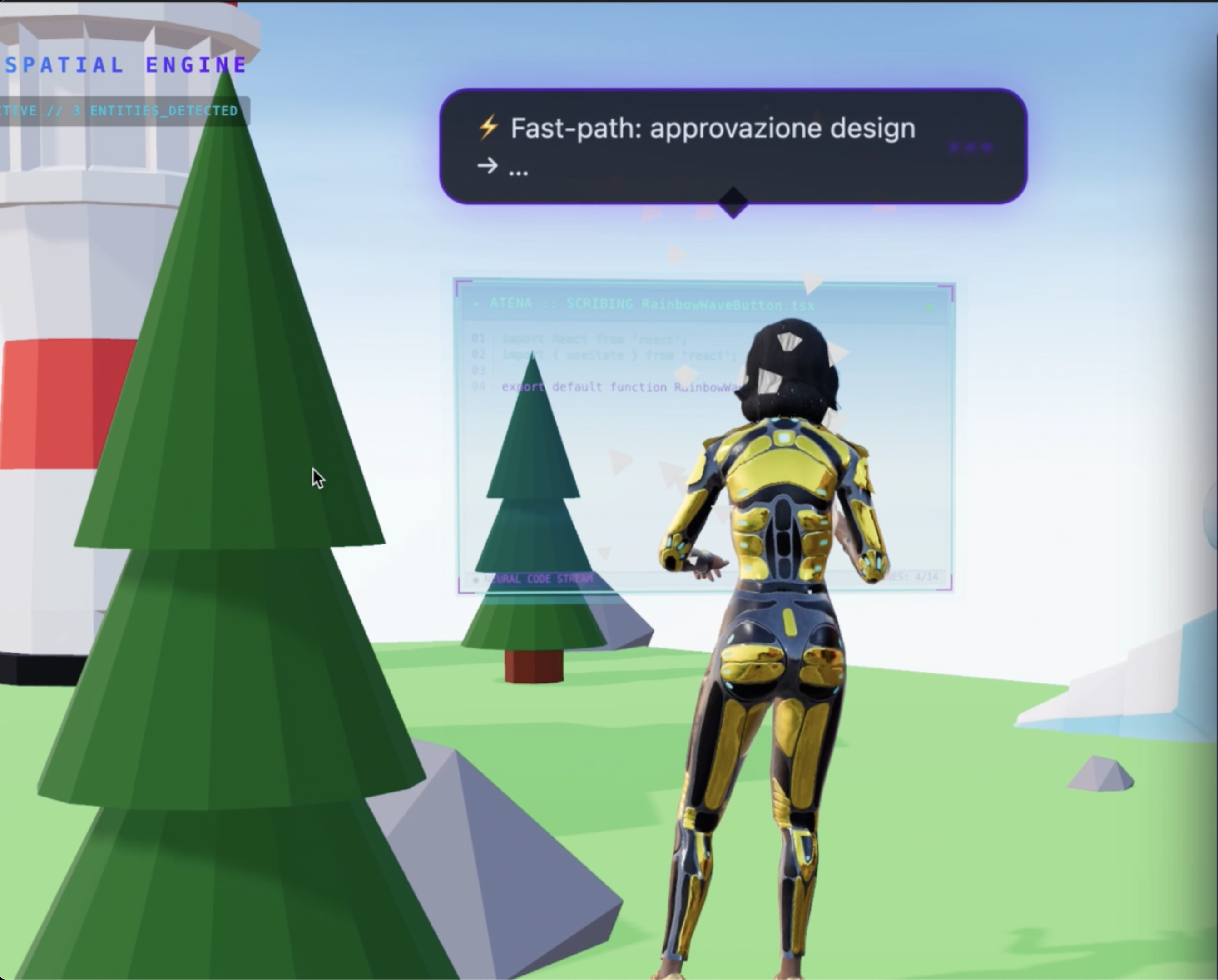 Agent generating code and UI